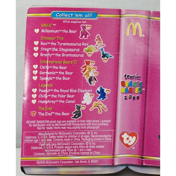 The End the Bear McDonalds TY the End Teenie Beanie Baby 1999 Sealed New on Card - Picture 10 of 12